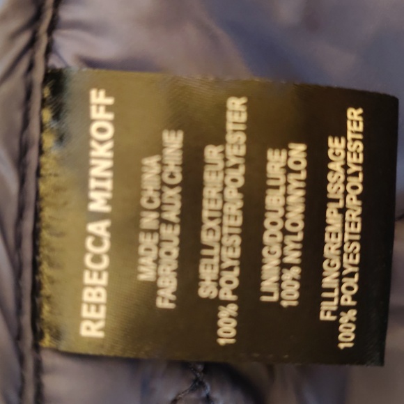 Rebecca Minkoff Navy Diamond Quilted Wrap-Style Jacket. Size L - Picture 10 of 11